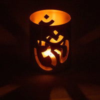 Tealight Holder OM – Gold-colored Metal for Tealights & Votive Candles — Ansicht 2