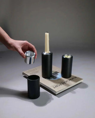 TWIST – 2-in-1 Kerzenständer im 3er-Set | Aluminium | Stabkerze & Teelicht