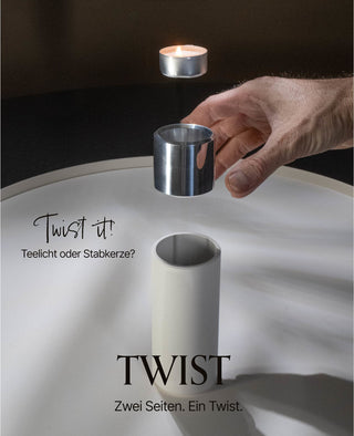 TWIST – 2-in-1 Kerzenständer im 3er-Set | Aluminium | Stabkerze & Teelicht