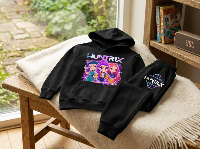 2025 movie korean style Sets Children Hoodies Kpop Demon Hunters Pullover Sweatshirt Trucksuit Cartoon Girls Boy Kids Clothes — Ansicht 2