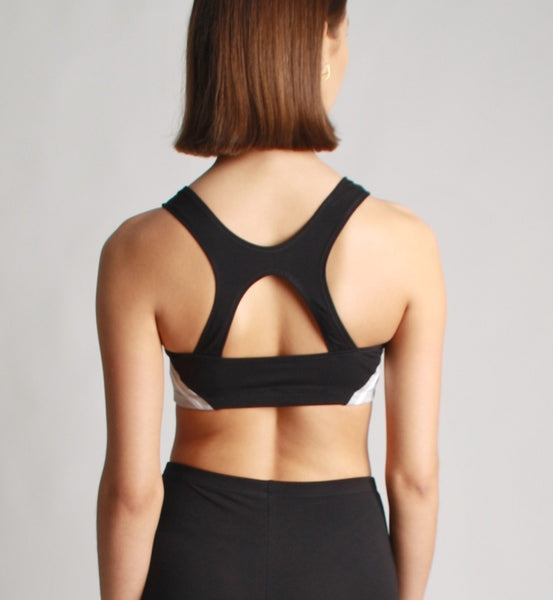 Midnight Upcycling Crop Top – Baumwollgemisch Vintage-Optik — Ansicht 3