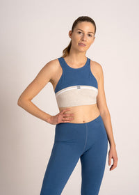 Blue Moon Upcycling Crop Top – Vintage-Look, blickdicht, nachhaltig — Ansicht 2