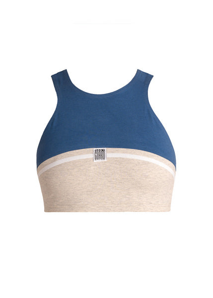 Blue Moon Upcycling Crop Top – Vintage-Look, blickdicht, nachhaltig — Ansicht 5