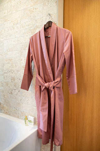 Satin Kimono Clay – 100% mercerisierte Baumwolle Satin | Schweizer Qualität | Seidig glänzend