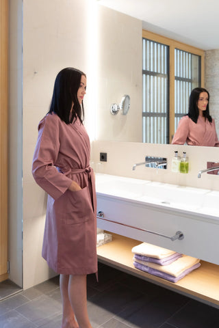 Satin Kimono Clay – 100% mercerisierte Baumwolle Satin | Schweizer Qualität | Seidig glänzend