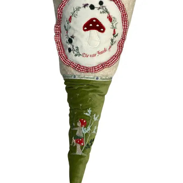 School Cone Fly Agaric made of Organic Cotton – Handcrafted in Germany — Ansicht 5
