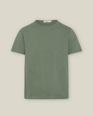 Freigestelltes Damen Boyfriend T-Shirt aus Bio-Baumwolle in Olive