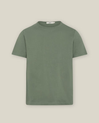 Freigestelltes Damen Boyfriend T-Shirt aus Bio-Baumwolle in Olive