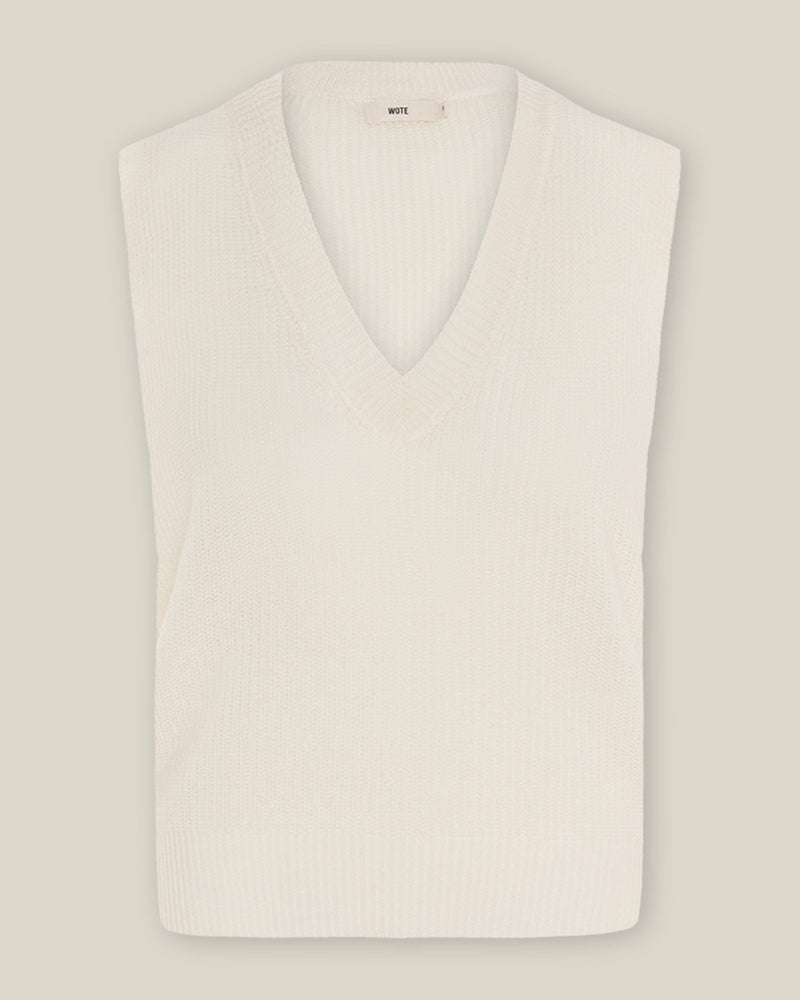 Merino Wool V-Neck Knitted Sweater – GOTS certified, ethically made in Italy — Ansicht 8