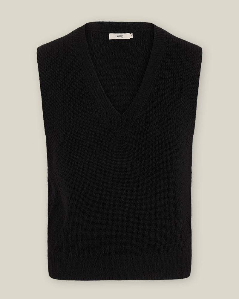 Merino Wool V-Neck Knitted Sweater – GOTS certified, ethically made in Italy — Ansicht 5