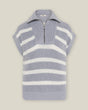 Knitted Troyer Stripe Oversized Fit Organic Cotton
