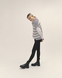 Strick Troyer Streifen Oversized Fit Bio-Baumwolle — Ansicht 7
