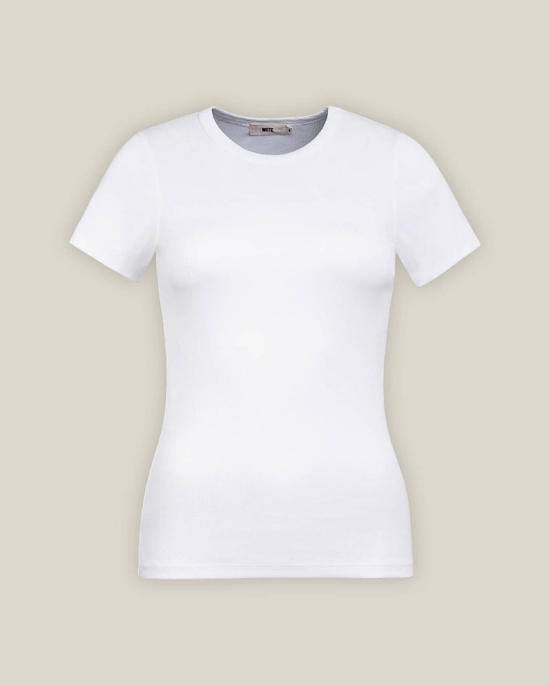 Ribbed T-Shirt Soft Stretch Organic Cotton Made in Portugal — Ansicht 7