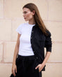 Ribbed T-Shirt Soft Stretch Organic Cotton Made in Portugal