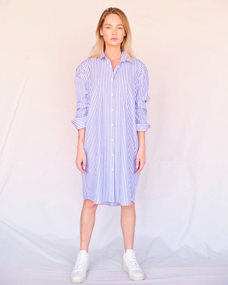 Shirt blouse dress stripes made of organic cotton — Ansicht 4
