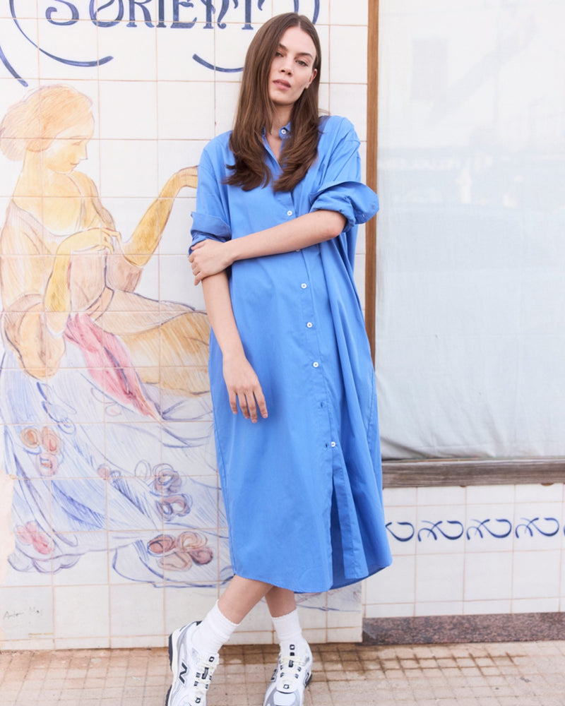 Hemdblusen Kleid lang aus Organic Cotton – Nachhaltig | Sommerlich | Made in Portugal — Ansicht 5