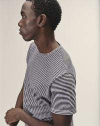 Men's Striped T-Shirt Regular Fit – Organic Cotton & Recycled Polyester — Ansicht 2