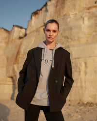 WOTE Logo Hoodie Organic Cotton Oversized College Patches — Ansicht 3