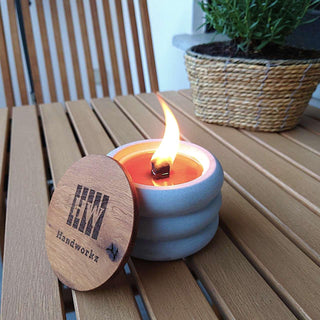 Fogo | Wachsfresser Ø10cm aus Beton – Nachhaltig | Stilvoll | Innovativ