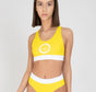 Bikini Top Ringer-Rücken ECONYL® nachhaltig Pastel-Gelb