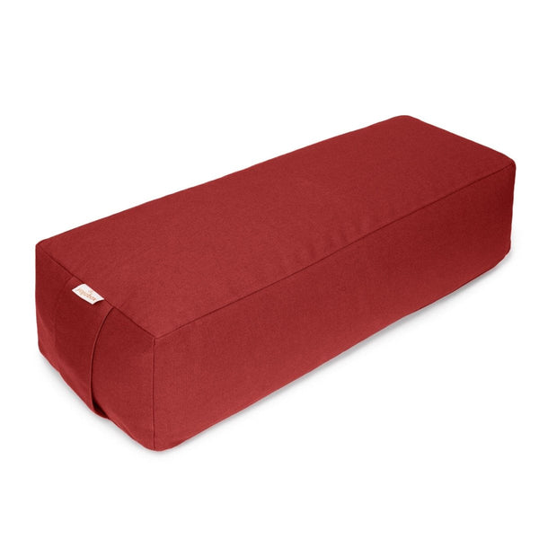 Yoga und Pilates Rechteckbolster BASIC – Buchweizenschalen, Baumwolle