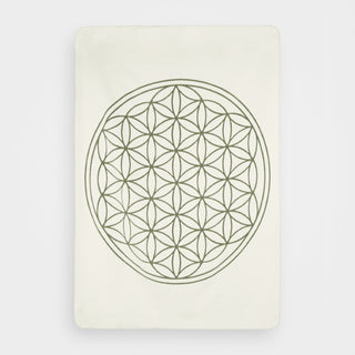 Yogadecke Blume des Lebens – 100 % Baumwolle | Regional gefertigt | Nachhaltig & vielseitig
