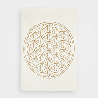 Yogadecke Blume des Lebens – 100 % Baumwolle | Regional gefertigt | Nachhaltig & vielseitig