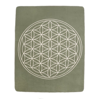 Yogadecke Blume des Lebens – 100 % Baumwolle | Regional gefertigt | Nachhaltig & vielseitig