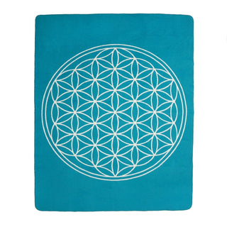 Yogadecke Blume des Lebens – 100 % Baumwolle | Regional gefertigt | Nachhaltig & vielseitig