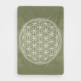 Yogadecke Blume des Lebens – 100 % Baumwolle | Regional gefertigt | Nachhaltig & vielseitig