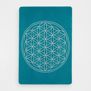 Yogadecke Blume des Lebens – 100 % Baumwolle | Regional gefertigt | Nachhaltig & vielseitig