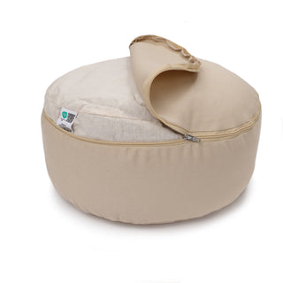 Glückssitz® Classic D – 100 % Baumwolle | Regional gefertigt | Ergonomisches Meditationskissen