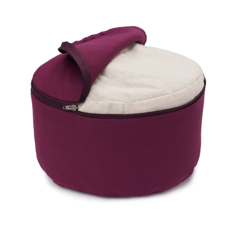 Glückssitz® Classic Small D Meditation Cushion – 100% Cotton, Buckwheat Hulls, Handmade — Ansicht 12