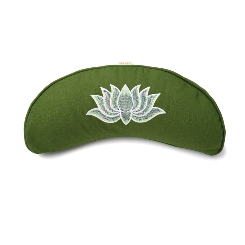 Yoga Cushion Half Moon BASIC Lotus Embroidery Multicolor – Meditation Cushion — YOVANA GmbH • yogabox.de