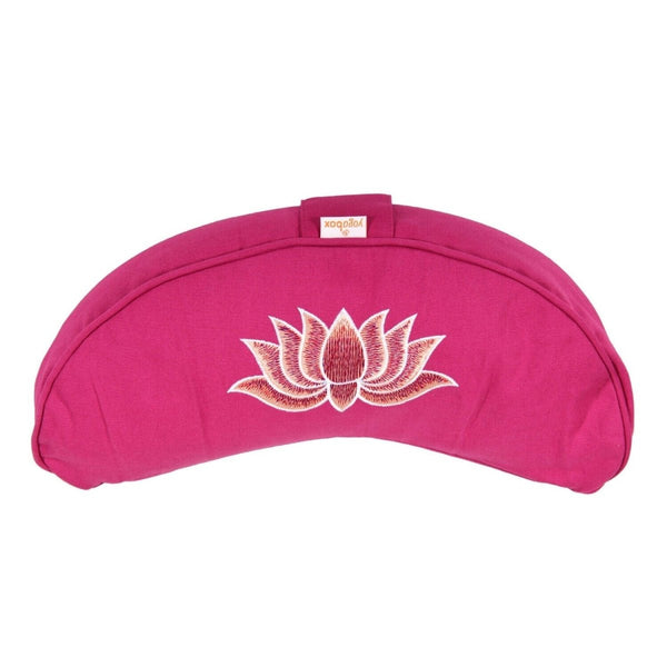 Yoga Cushion Half Moon BASIC Lotus Embroidery Multicolor – Meditation Cushion