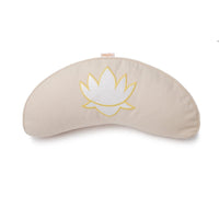 Yoga Cushion Half-Moon BASIC Lotus Embroidery White – Meditation Cushion Buckwheat — Ansicht 12