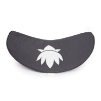 Yoga Cushion Half-Moon BASIC Lotus Embroidery White – Meditation Cushion Buckwheat — Ansicht 5