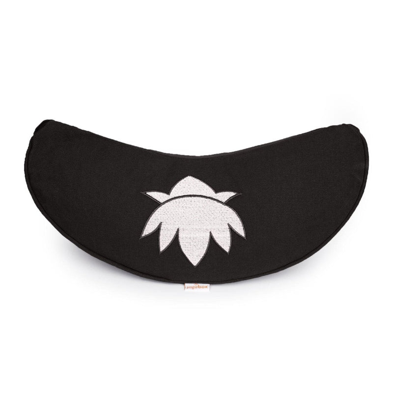 Yoga Cushion Half-Moon BASIC Lotus Embroidery White – Meditation Cushion Buckwheat — Ansicht 10