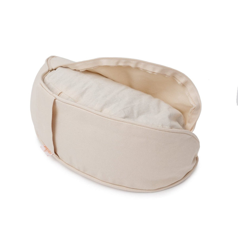 Yoga Cushion Half-Moon BASIC Lotus Embroidery White – Meditation Cushion Buckwheat — Ansicht 19