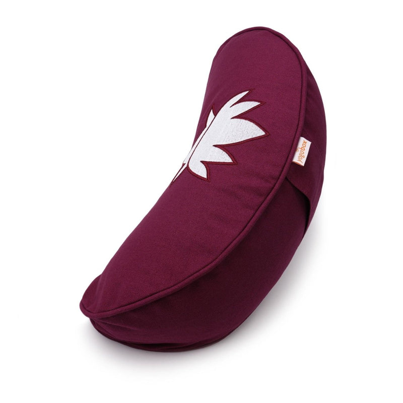 Yoga Cushion Half-Moon BASIC Lotus Embroidery White – Meditation Cushion Buckwheat — Ansicht 15