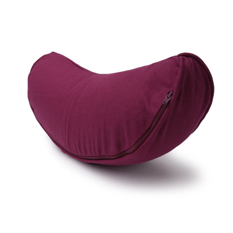 Yoga Cushion Half-Moon BASIC Lotus Embroidery White – Meditation Cushion Buckwheat — Ansicht 17